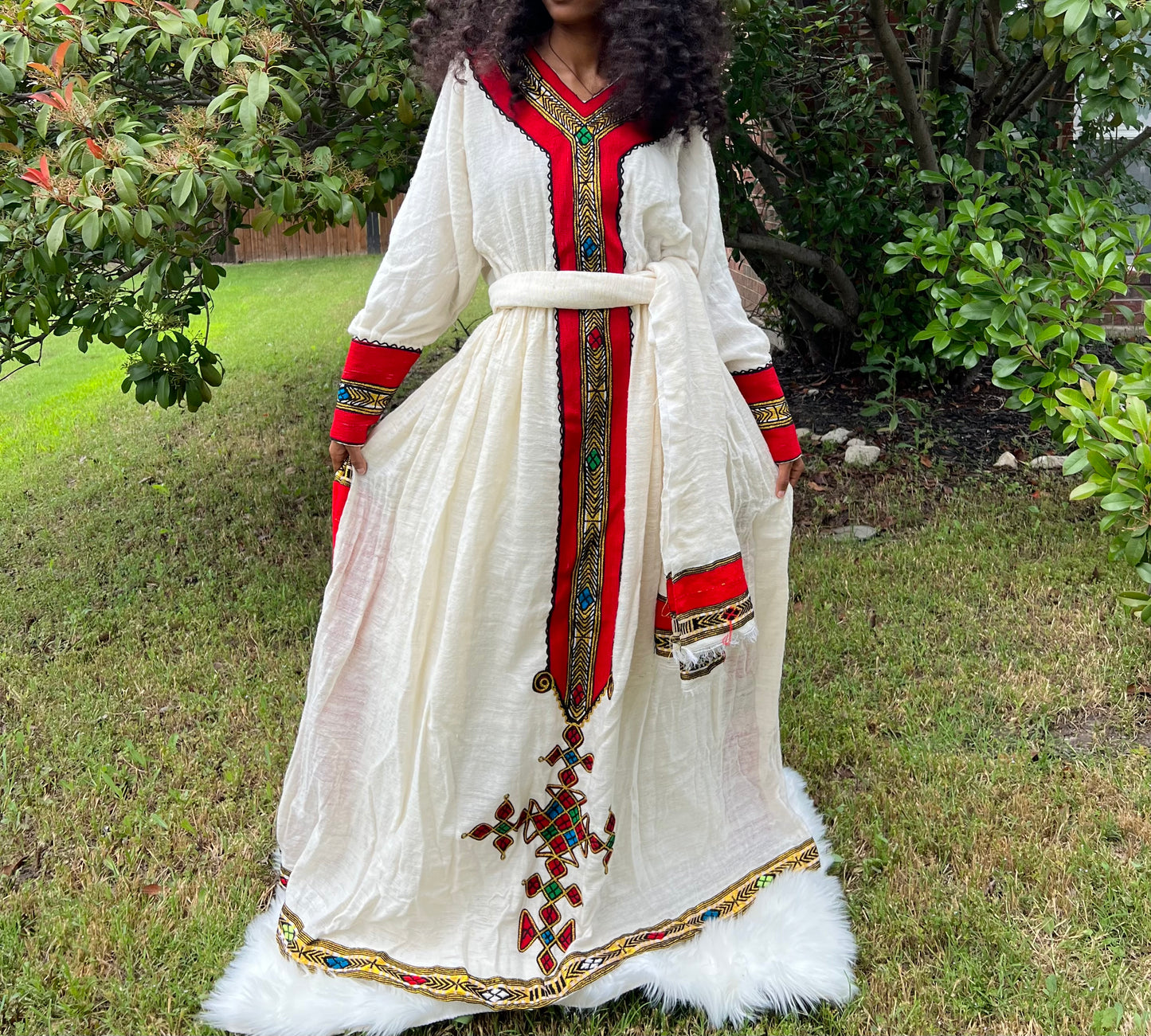 Ethiopian Wollo Signature Tiftif Fetil Dress