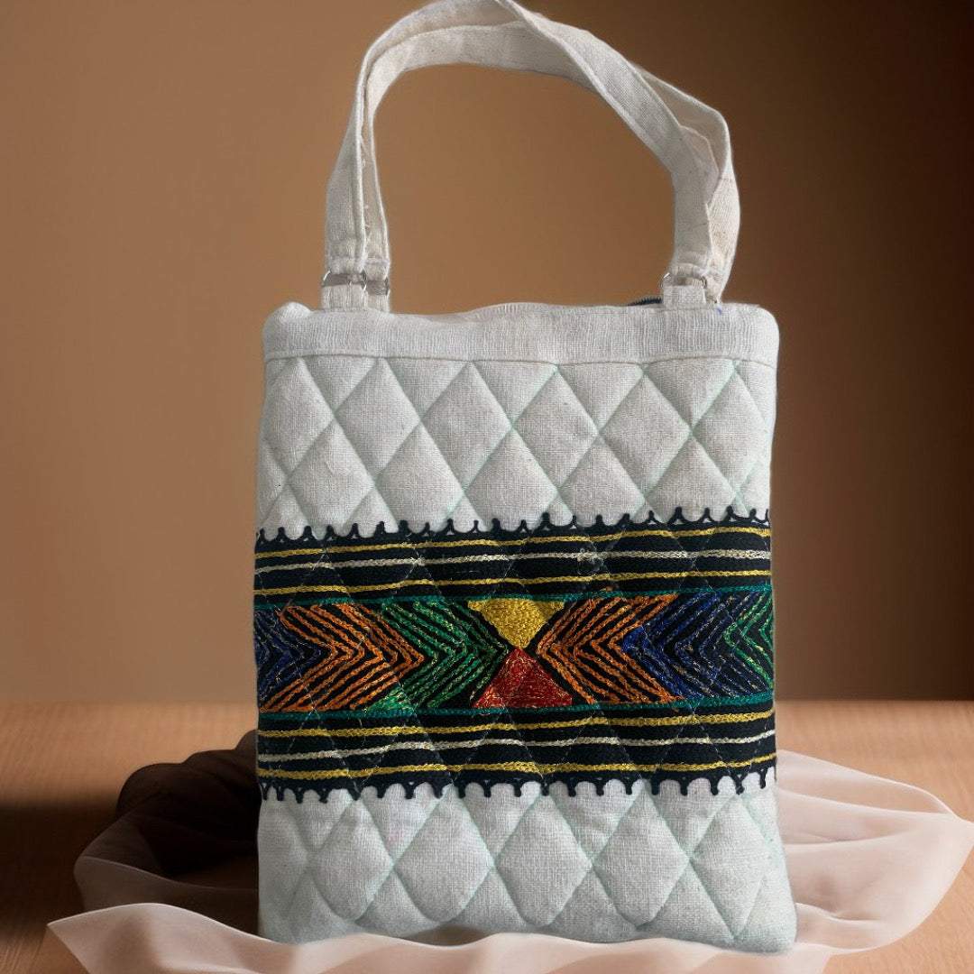 Ethiopian Gonderigna Design Women Cotton Shoulder Handbag