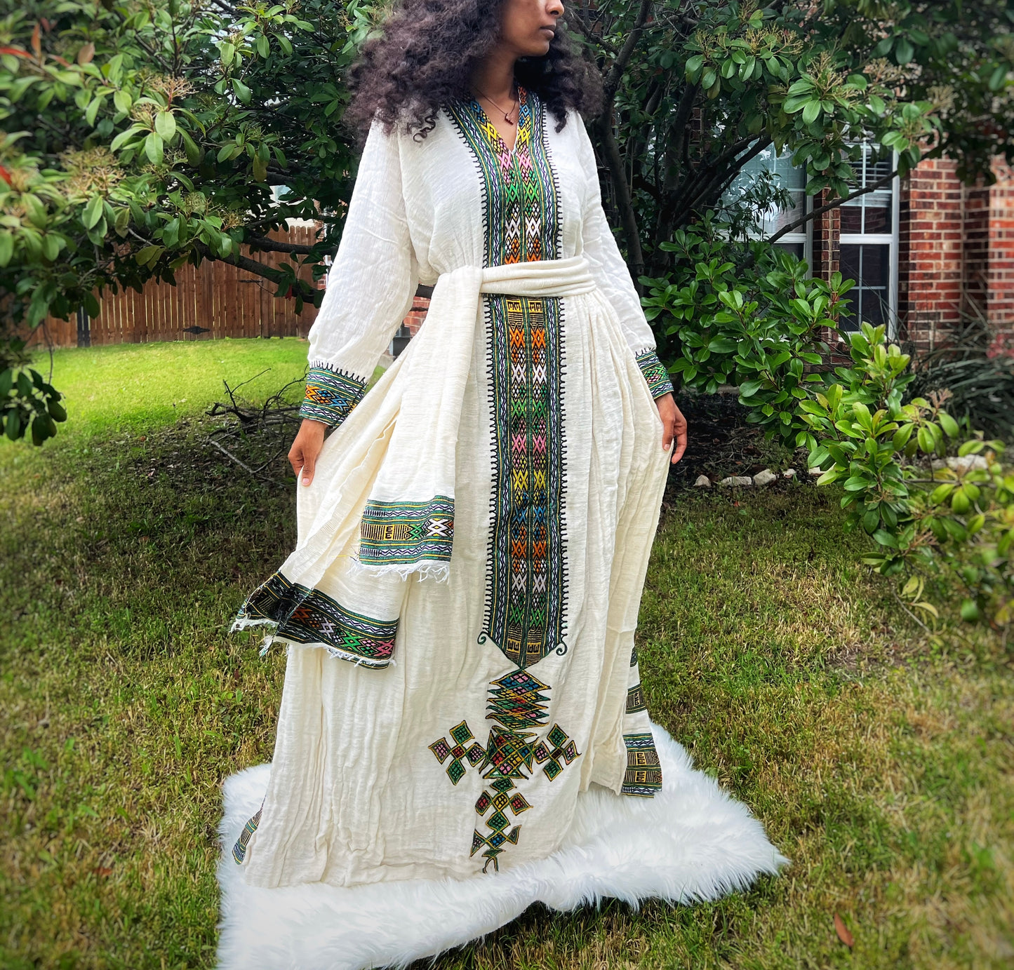 Lakomelza Collection • Ethiopian Wollo DirMag Fetil White Dress