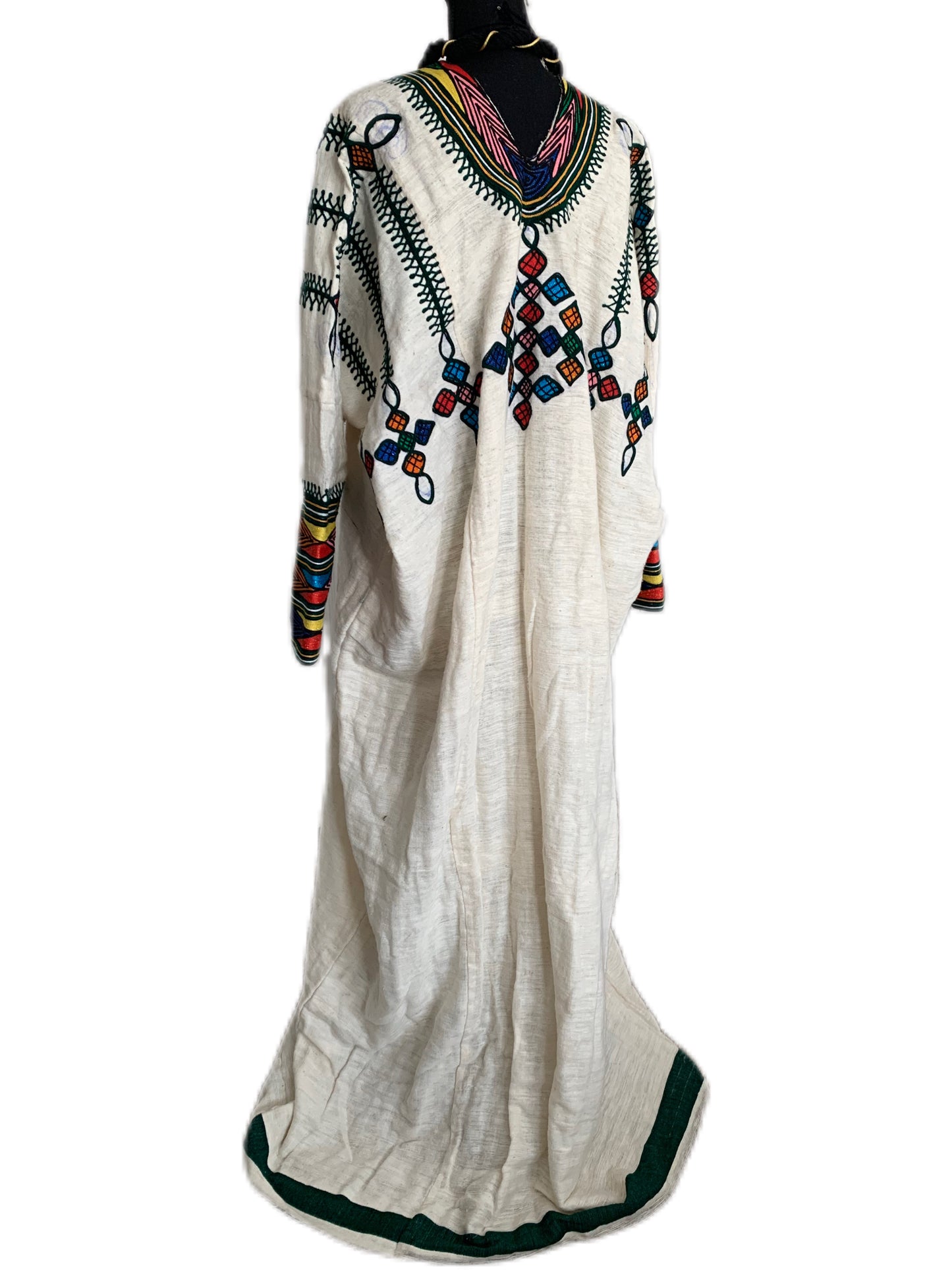 Zewdit • Ethiopian Gondar Amhara Traditional 100% Handmade (Fetil - ቀጭን ፈትል) Free Size Dress